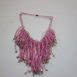Elegant Pink Beaded Necklace